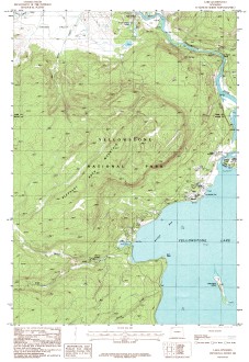 USGS Yellowstone Lake, WY 1:24,000 Map