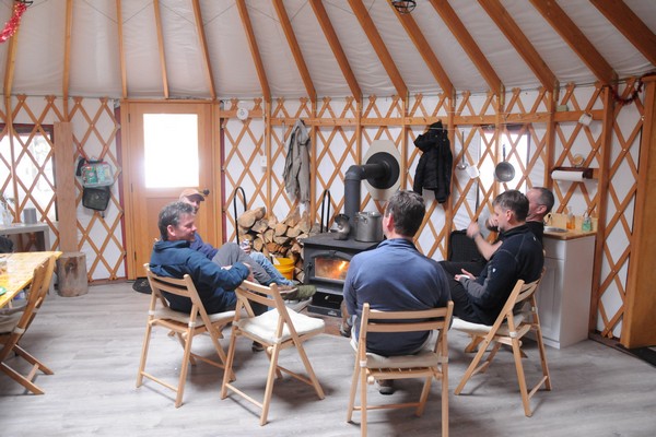 The Main Yurt serves as the social center of the Camp