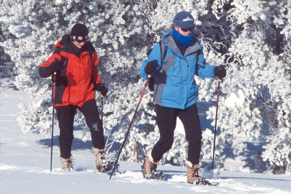 Snowshoeing to Forest Hot Springs